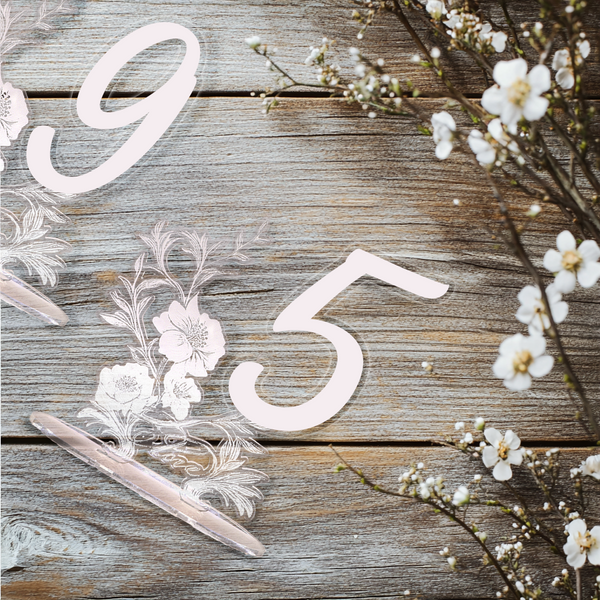 The Elegance of Victorian-Inspired Transparent Acrylic Wedding Table Numbers