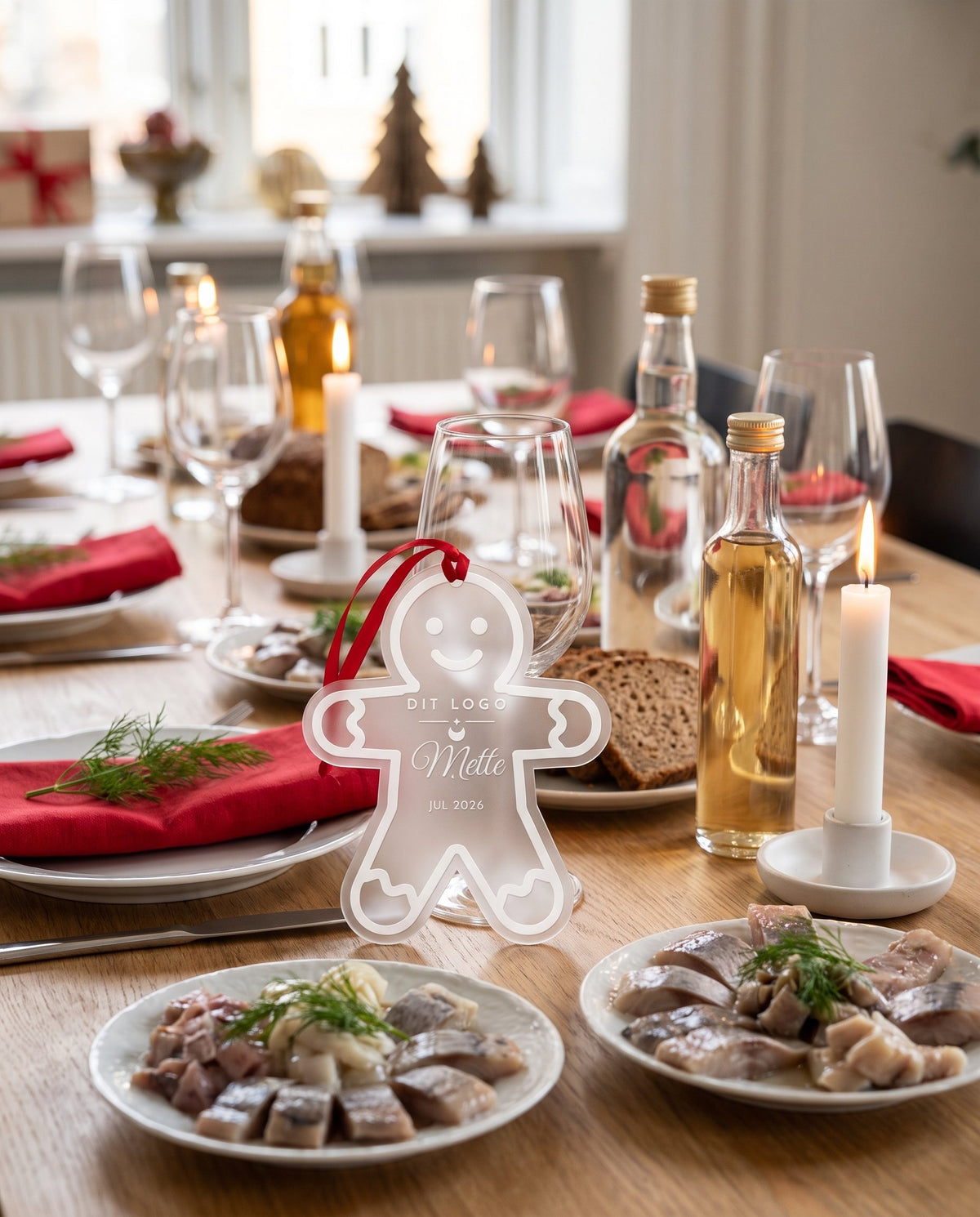 Julepynt med firmalogo