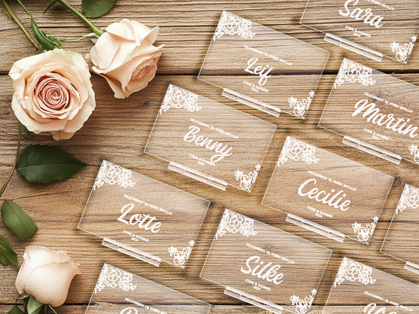 Elegant Simplicity Wedding Guest Nametags – Personalized Touch for Your Perfect Day